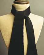 "Hermès" Black silk knit tie