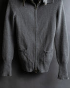 "GUCCI" Cashmere brand double zipper blouson