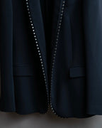 "VERSACE" Silver parts design vertical lapel tailored jacket