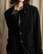 "ARMANI COLLEZIONI" Black corduroy relaxed set up