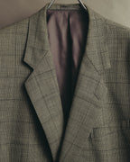 "Pierre Balmain" 80's-90's Windowpane check wool blazer