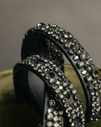 “CÉLINE” 2010 Crystal embellished leather belt