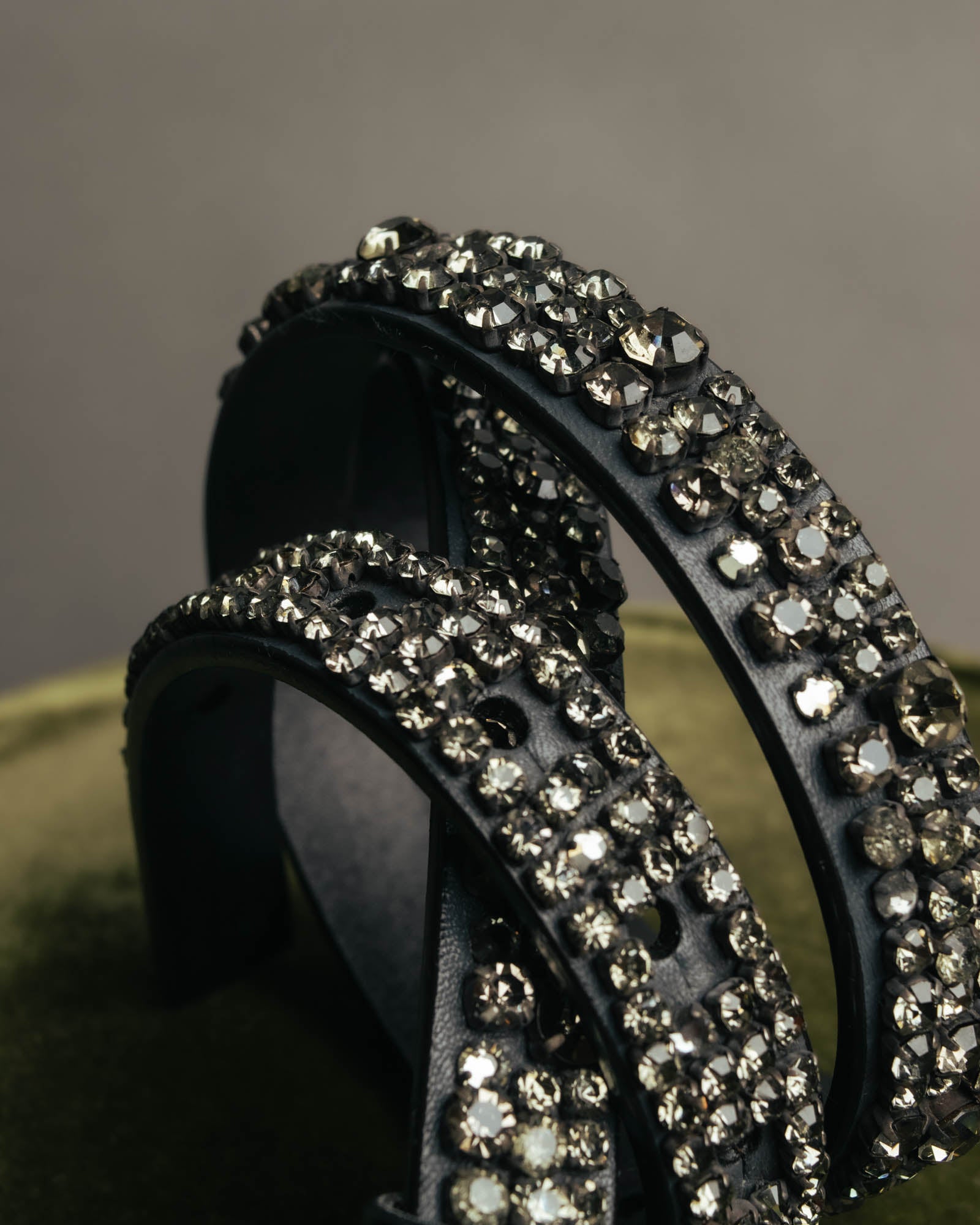 “CÉLINE” 2010 Crystal embellished leather belt