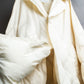 "MAISON MARGIELA" Offwhite color quilted padded oversized tailored coat