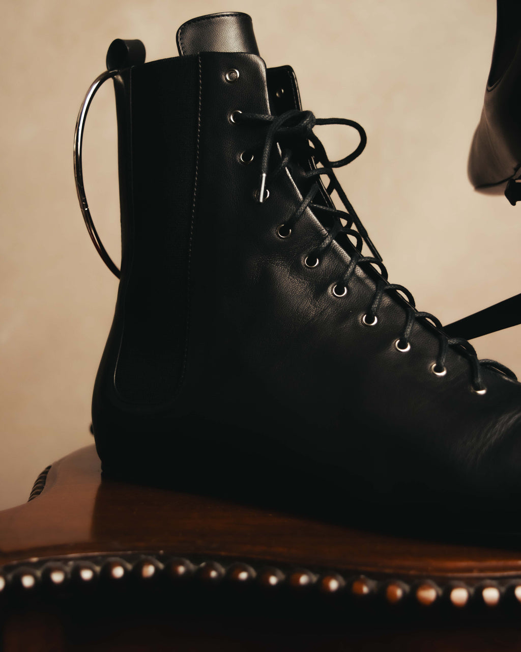 -SPECIAL- "JIL SANDER" 10's Sculptural gathered toe leather ankle boots