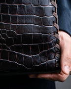 "YVES SAINT LAURENT" Crocodile pattern stitching handbag