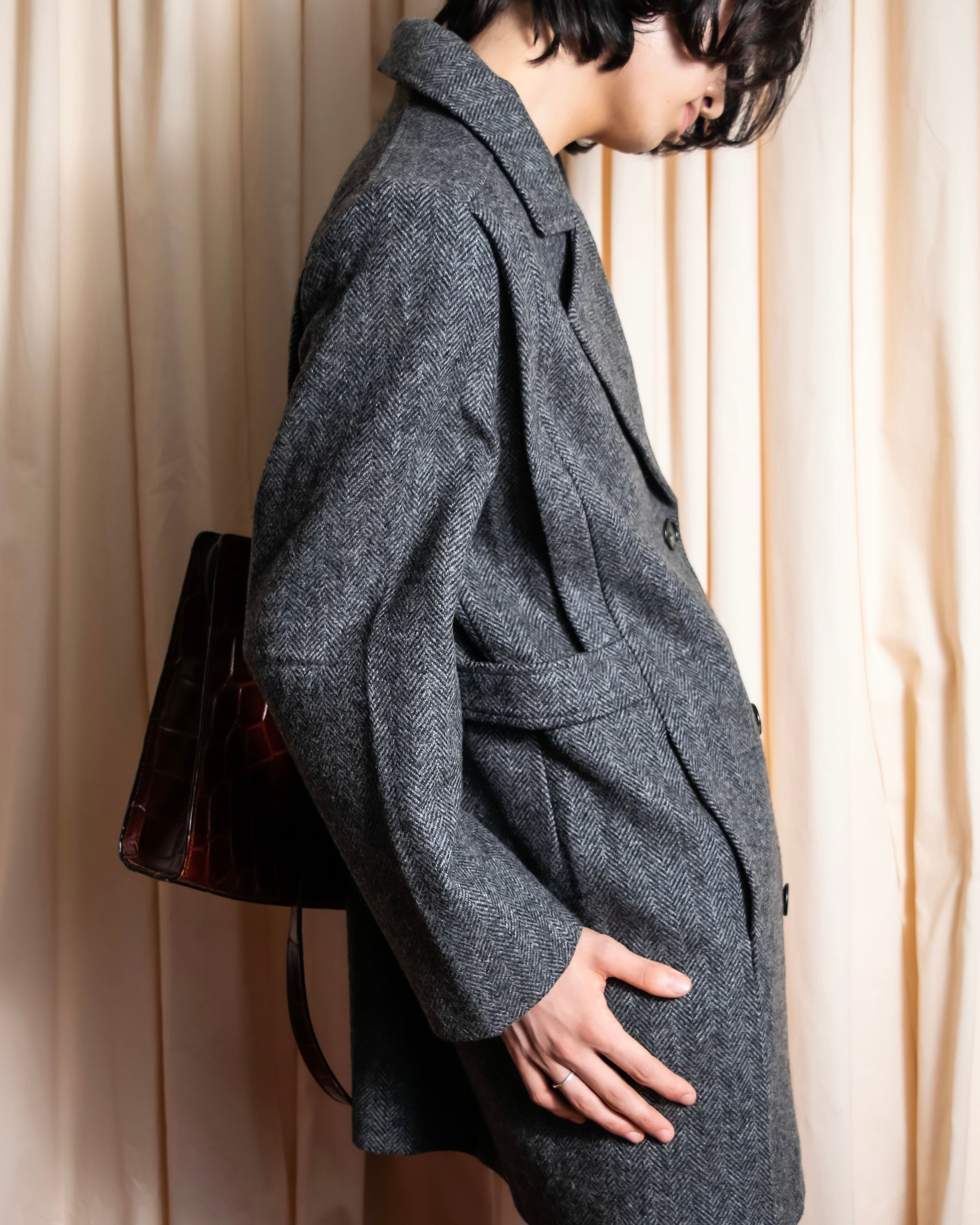 “Judi Rich” Beautiful tweed double breasted coat