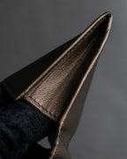 "LOEWE" Logo engraved leather card case