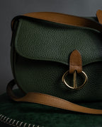 "Christian Dior" 80’s-90’s equestrian grain leather shoulder bag