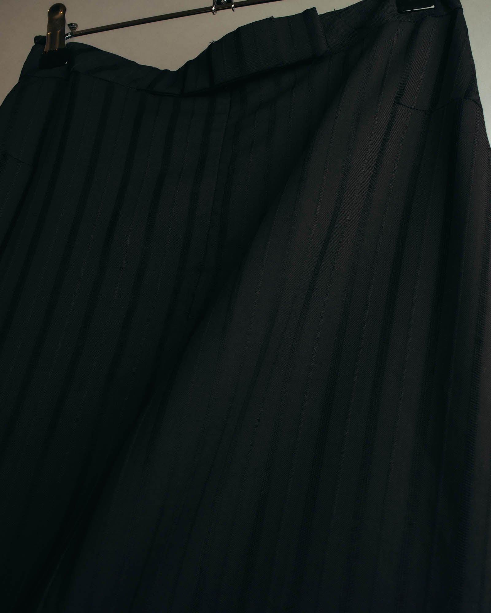 "VERONIQUE BRANQUINHO" 90's-00's Sculptural pleated wool skirt