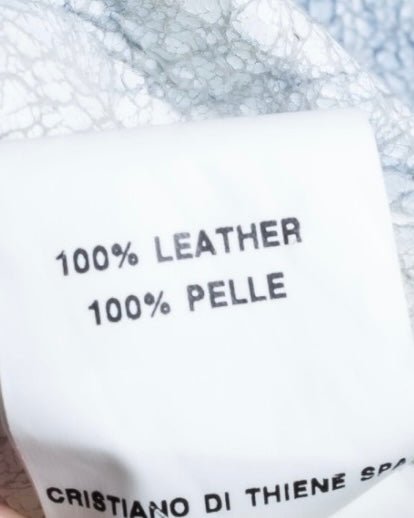 "CRISTIANO di THIENE"Crack design white leather jacket