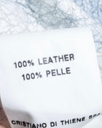 "CRISTIANO di THIENE"Crack design white leather jacket