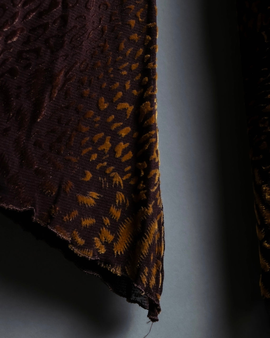 Vintage Leopard Print Sheer Dress Shirt