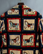 "EMPORIO ARMANI" Total Horse Pattern Four Button Jacket