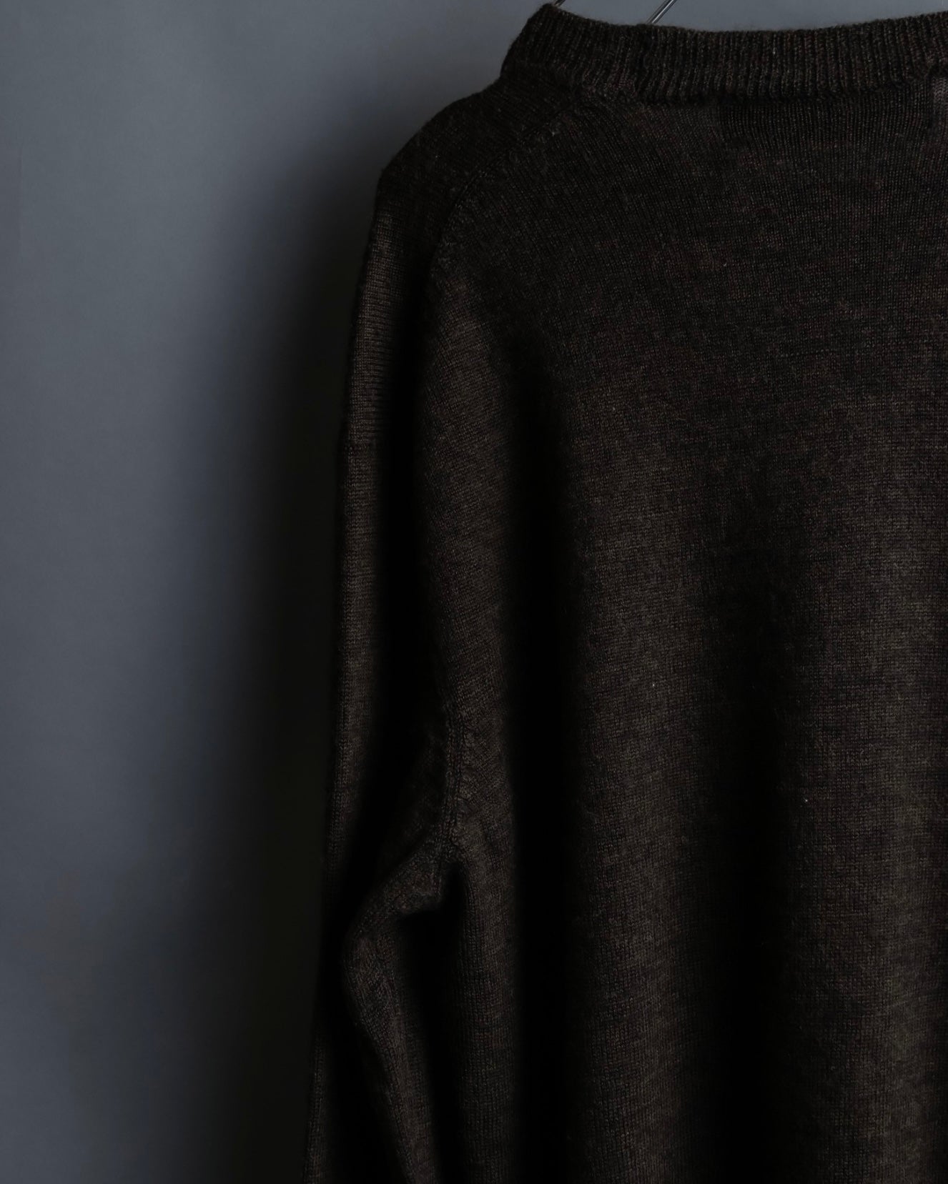 "COMME des GARCONS HOMME PLUS (1997-98's )" Spiral print design dark brown knit