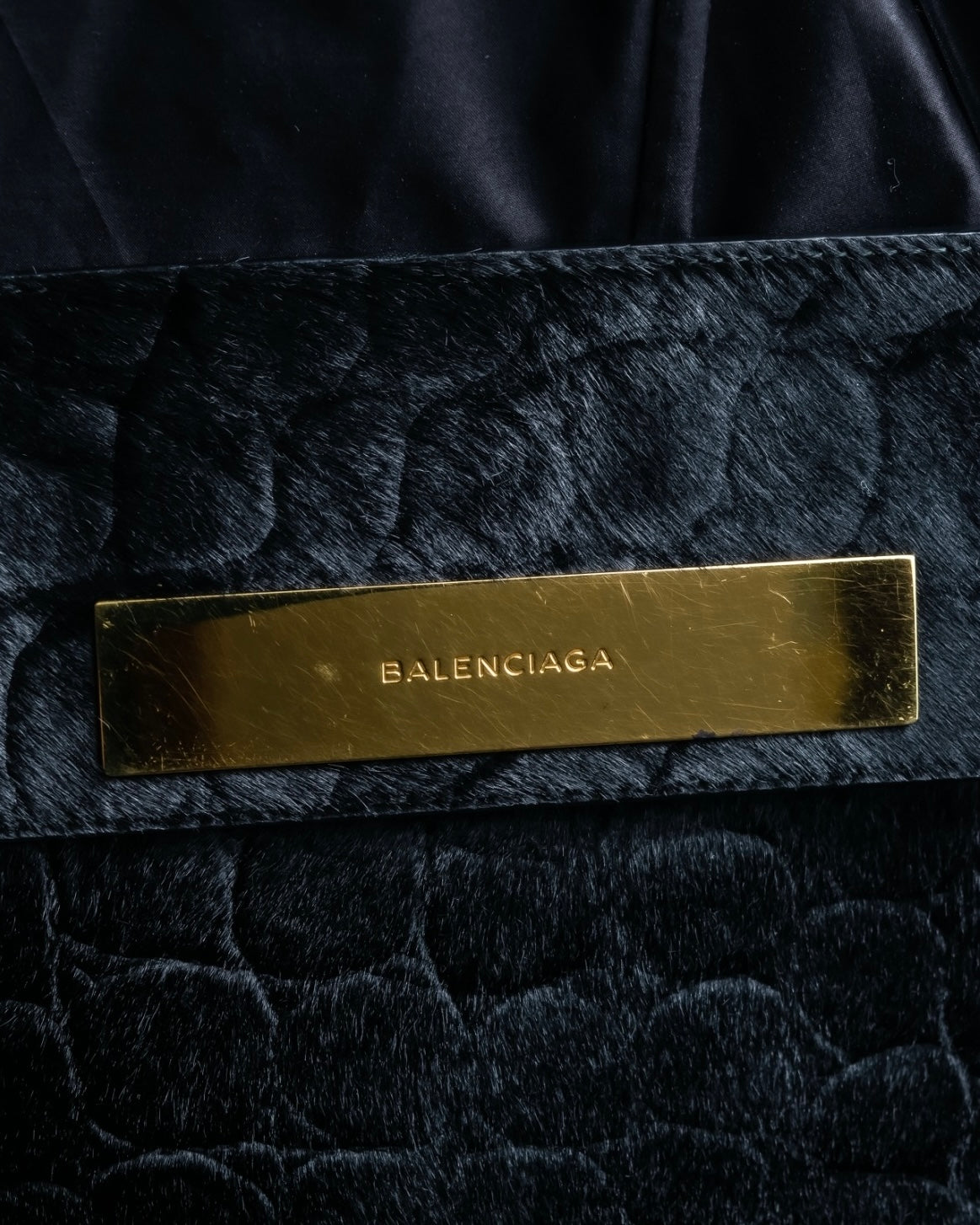 "BALENCIAGA" Haracofur leather shoulder bag