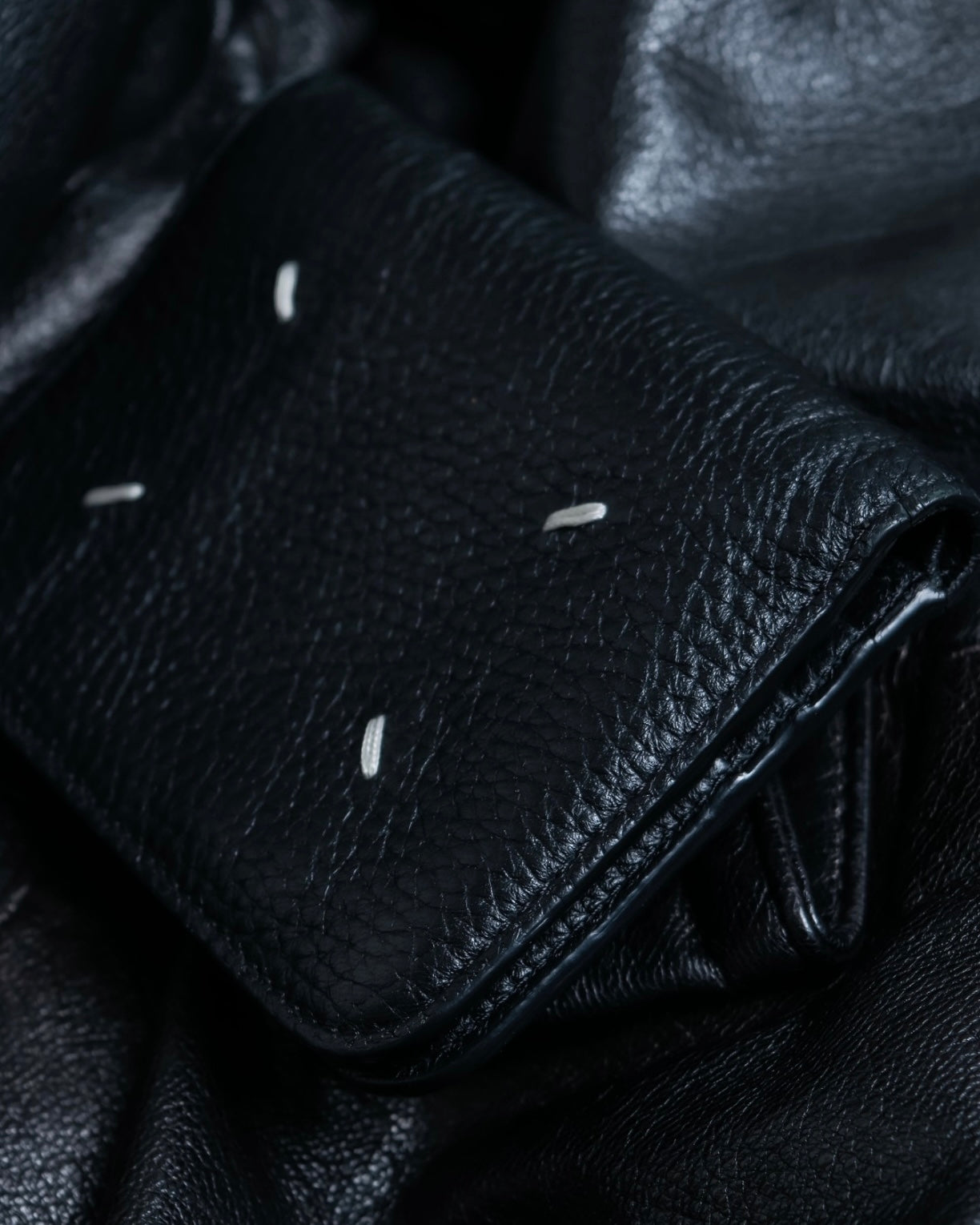 "Maison Margiela" stitched leather wallet