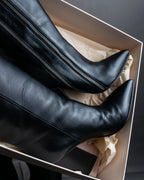 "Sergio Rossi" Double line zip long leather boots