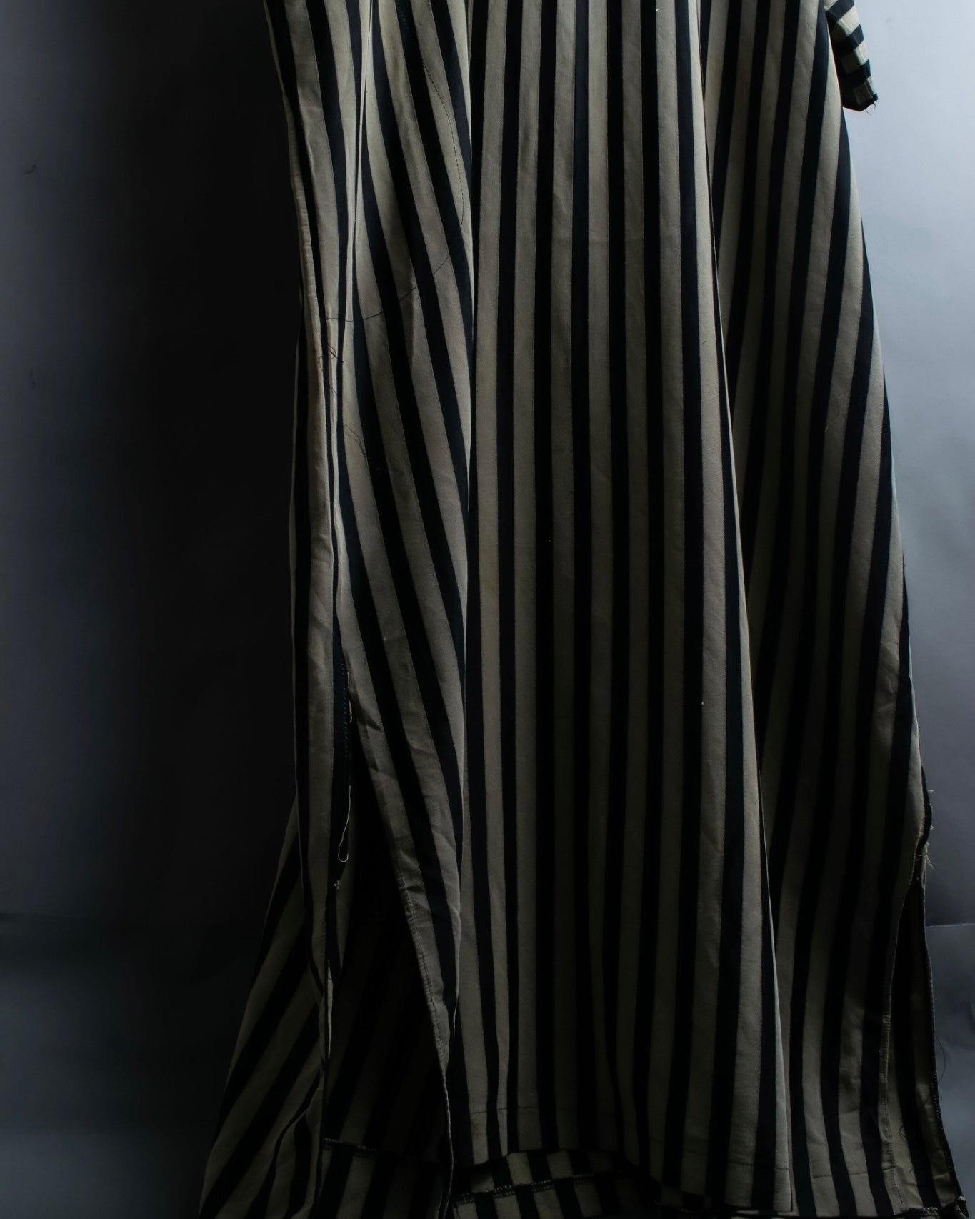 vintage striped super long dress