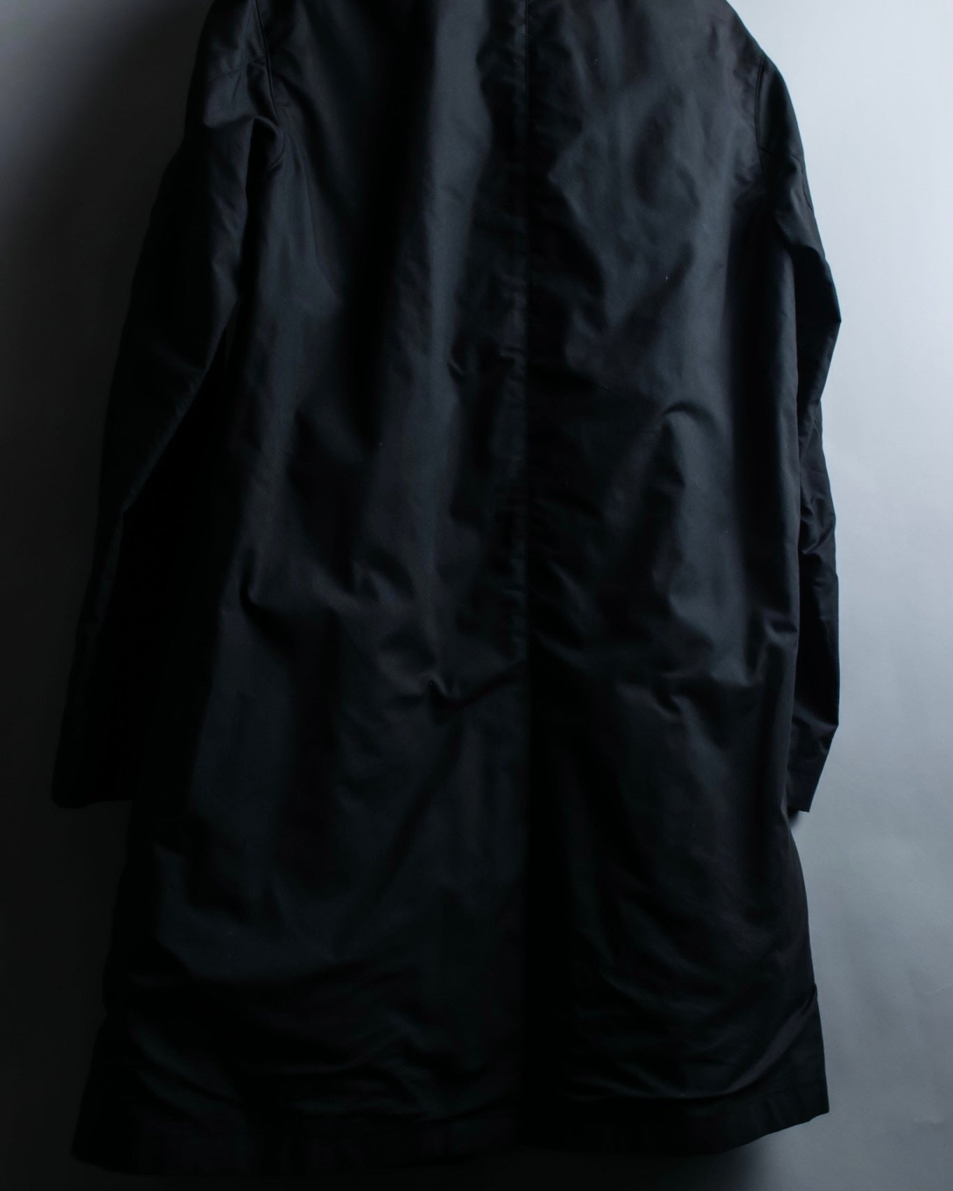 "GUCCI" Fly front knit layered double zip long coat