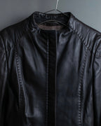 "Emporio Armani" leather stitch special design jacket