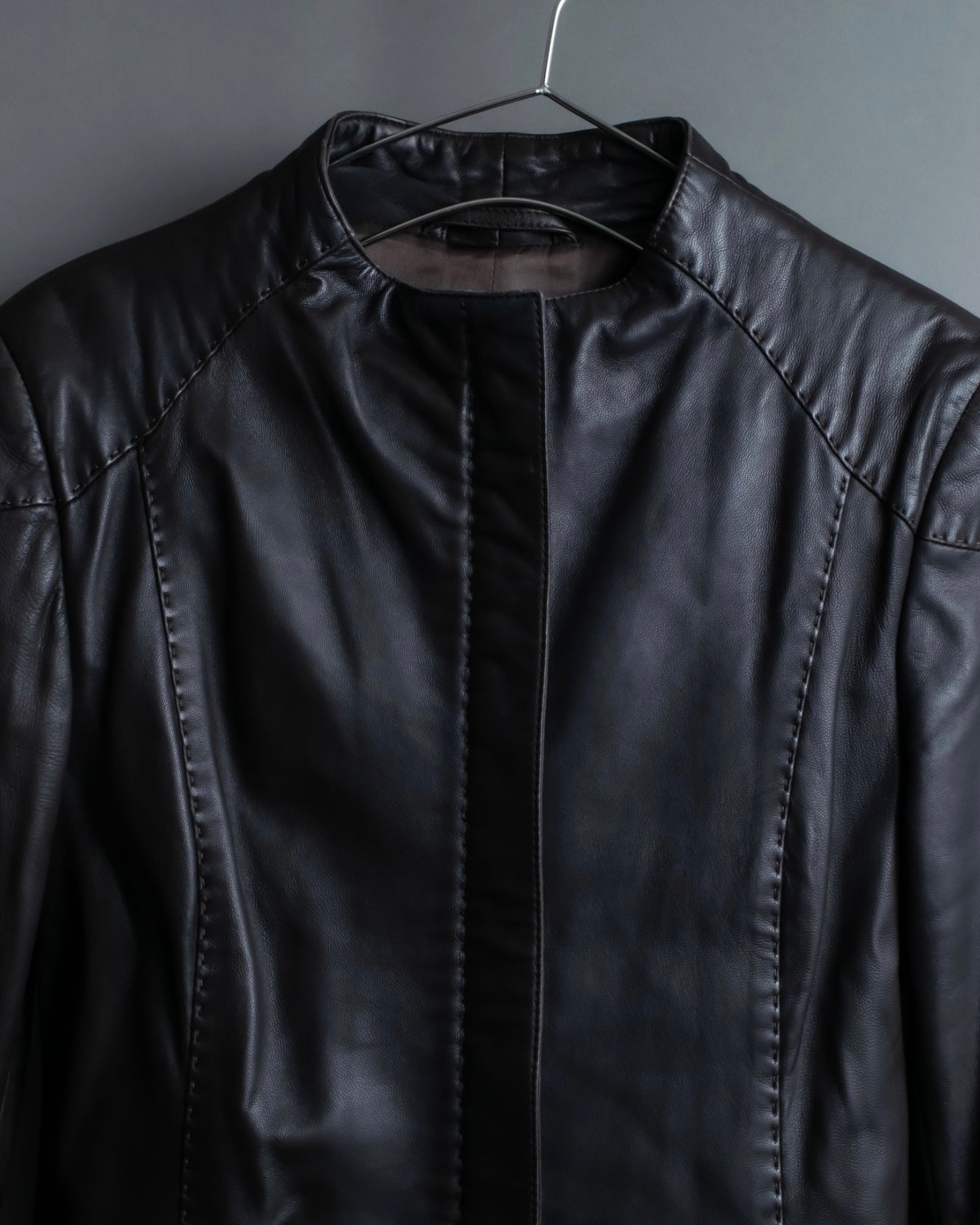 "Emporio Armani" leather stitch special design jacket