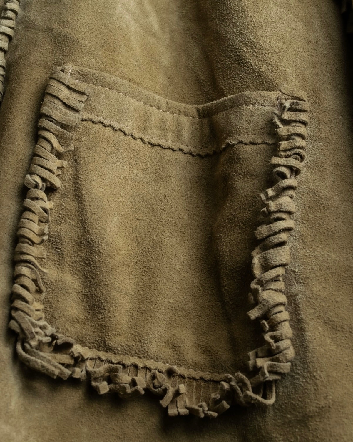 Vintage suede fringe jacket
