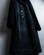 "BALENCIAGA" Opossum Fur Boa Leather Special Coat