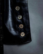 "STEFANO MORTARI" Archive leather crack design jacket
