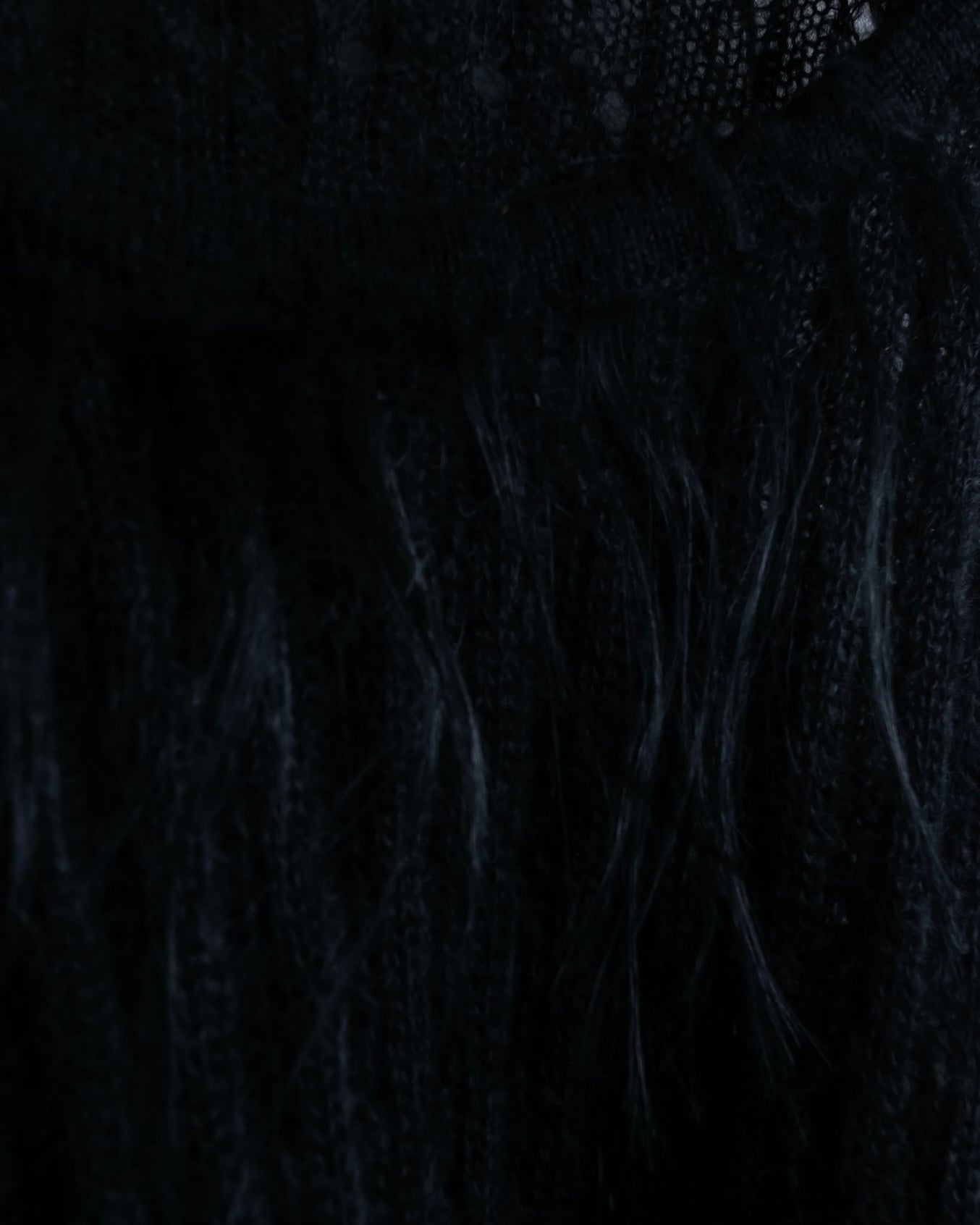 "FENDI" Hair fringe sheer combination summer knit