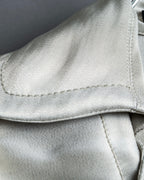 "Maurizio Pecoraro" gather sleeves glossy silver spring coat