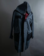 "LANVIN paris" mint condition silk blend double zip spring coat