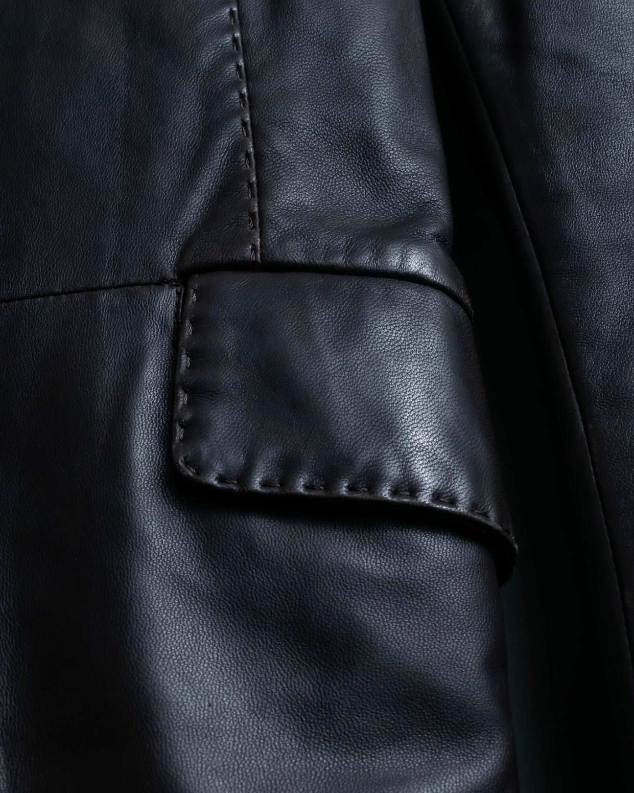 "Emporio Armani" leather stitch special design jacket