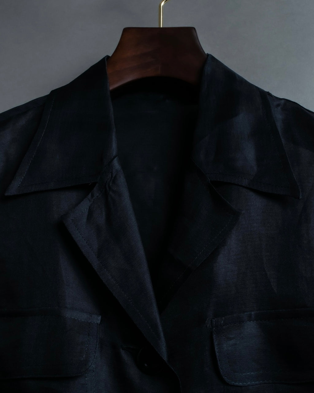 "BALENCIAGA" Silk sheer box designed shirt