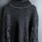 "VERSUS" Mohair blend lana wool high neck design knit