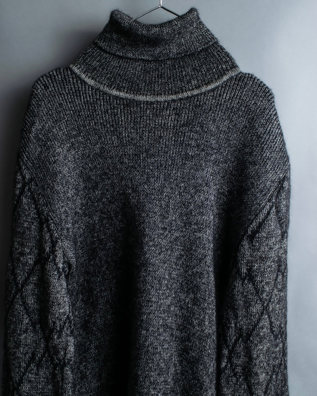 "VERSUS" Mohair blend lana wool high neck design knit
