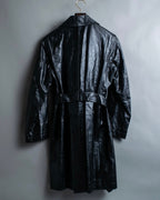 "tricot Comme des Garçons" Archive leather trench coat