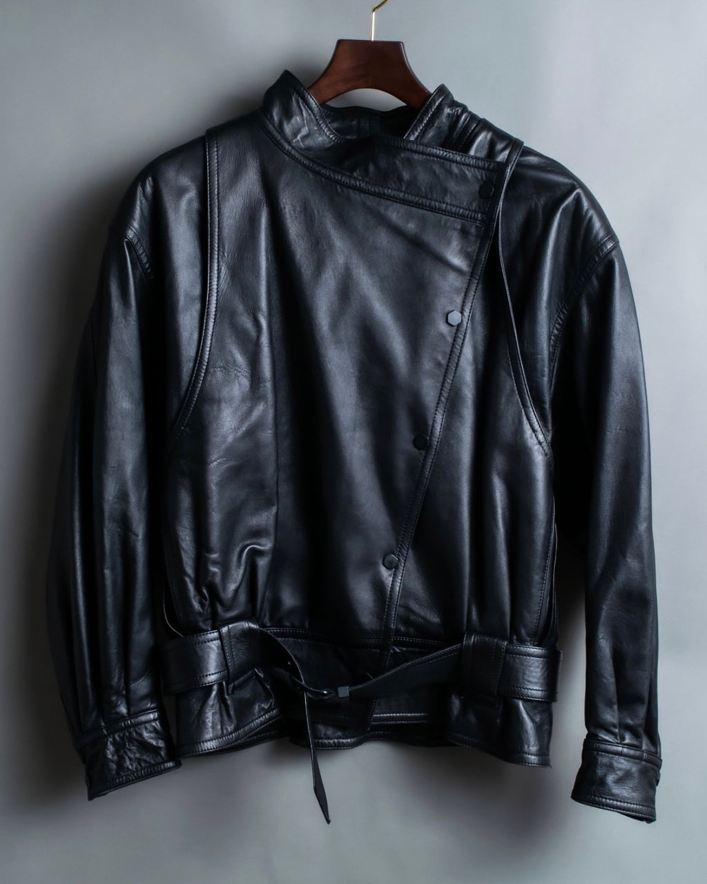 "NORIKO KAZUKI" 2way leather short jacket