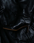 "Maison Martin Margiela" high quality crocodile leather long boots
