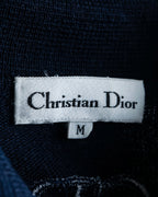 “Christian Dior” CD designed bicolor knit polo