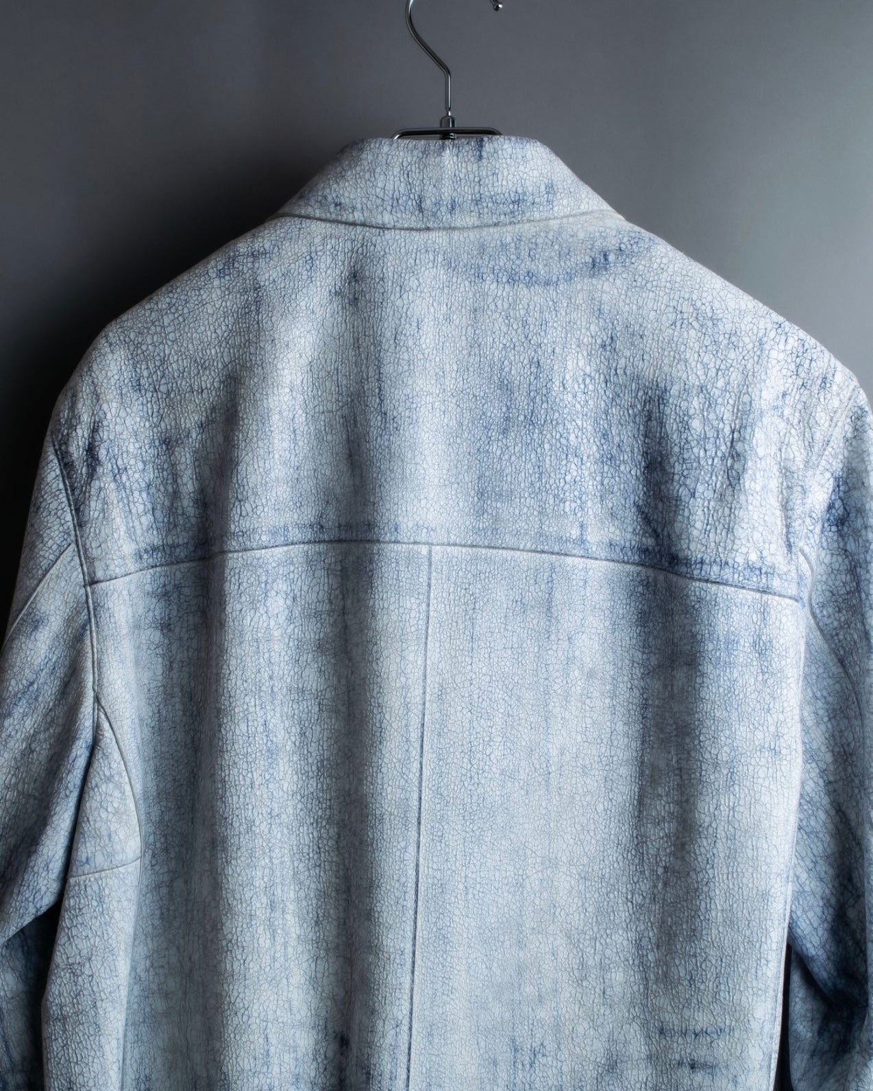 "CRISTIANO di THIENE"Crack design white leather jacket