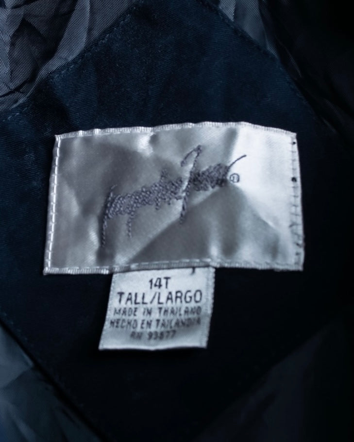 Vintage super long dark blue trench coat