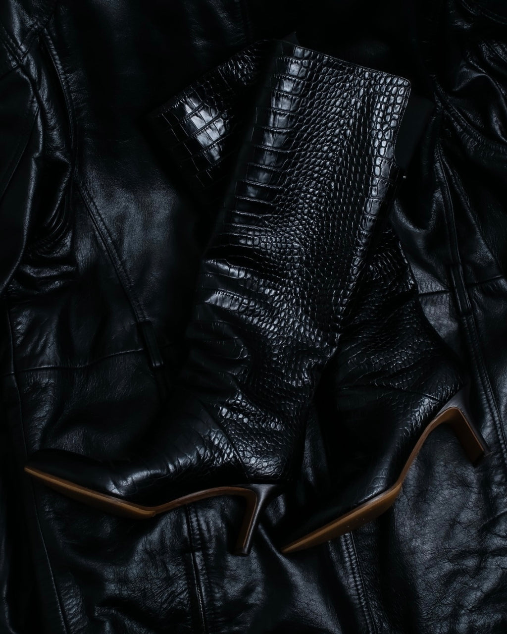 "Maison Martin Margiela" high quality crocodile leather long boots