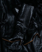 "Maison Martin Margiela" high quality crocodile leather long boots
