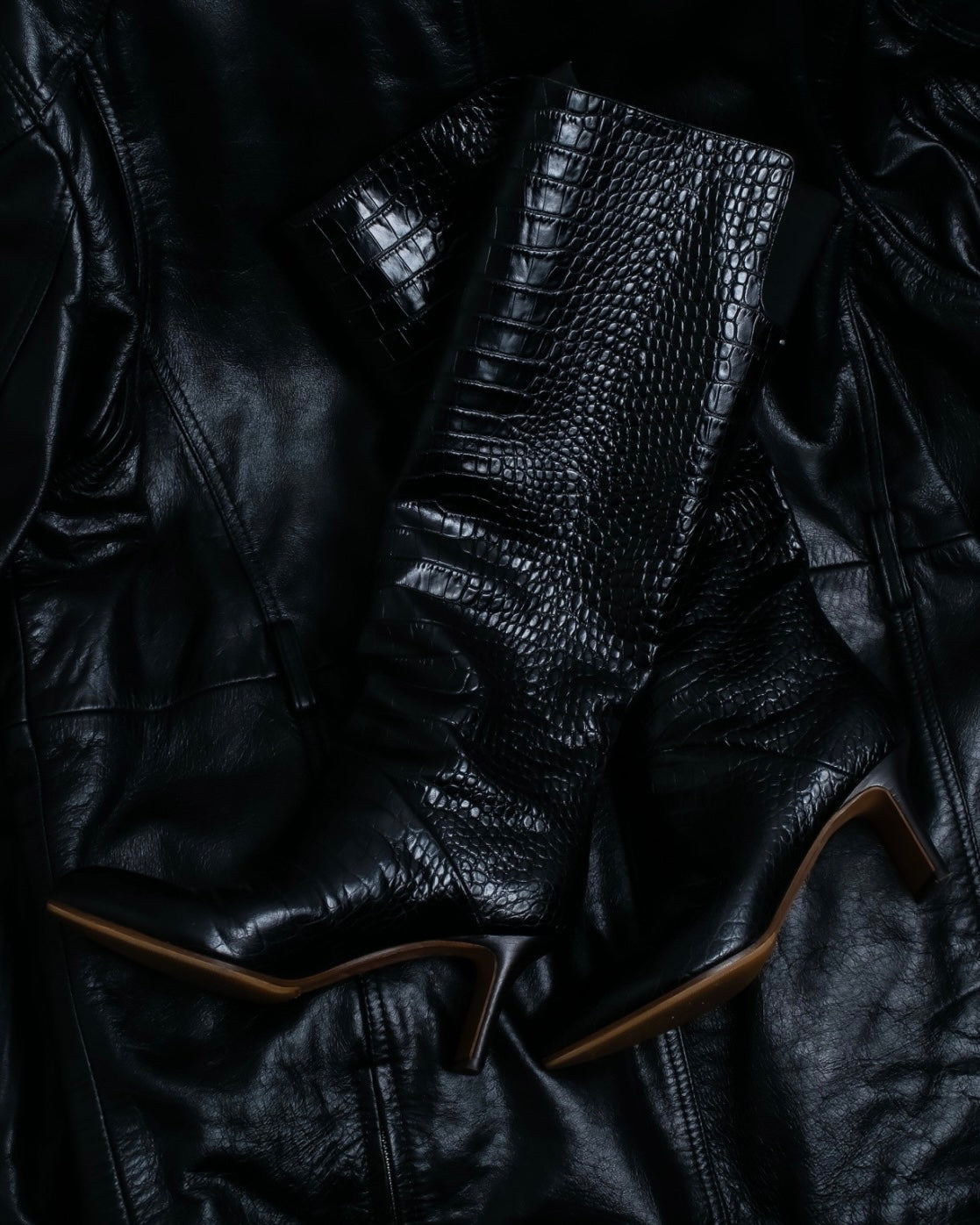 "Maison Martin Margiela" high quality crocodile leather long boots