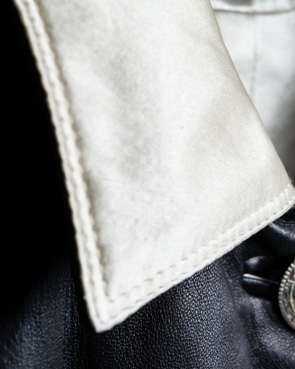 Versace Thick Silhouette Luxury Leather Coat