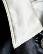 Versace Thick Silhouette Luxury Leather Coat