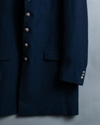 Embroidered oversized jacket coat with vest