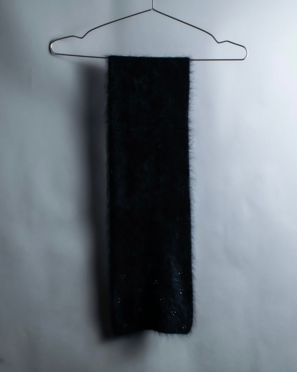 "KATHARINE HAMNETT LONDON" Angora wool shaggy scarf