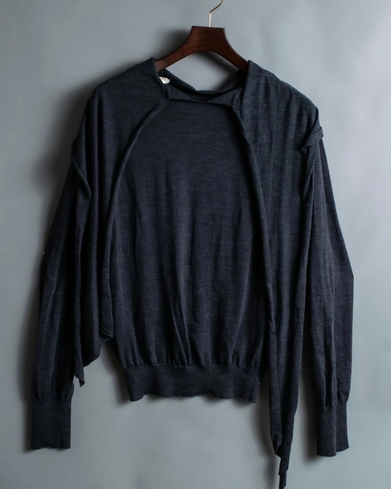HERMES Margiela Period 100% Wool Collar Knit